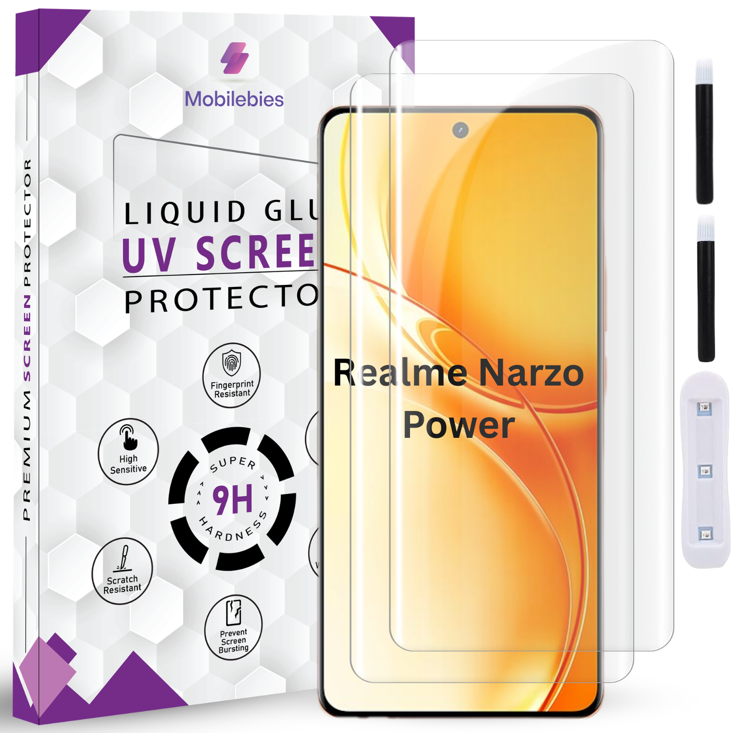 Realme Narzo Power Premium HD+ UV Glass Screen Protector