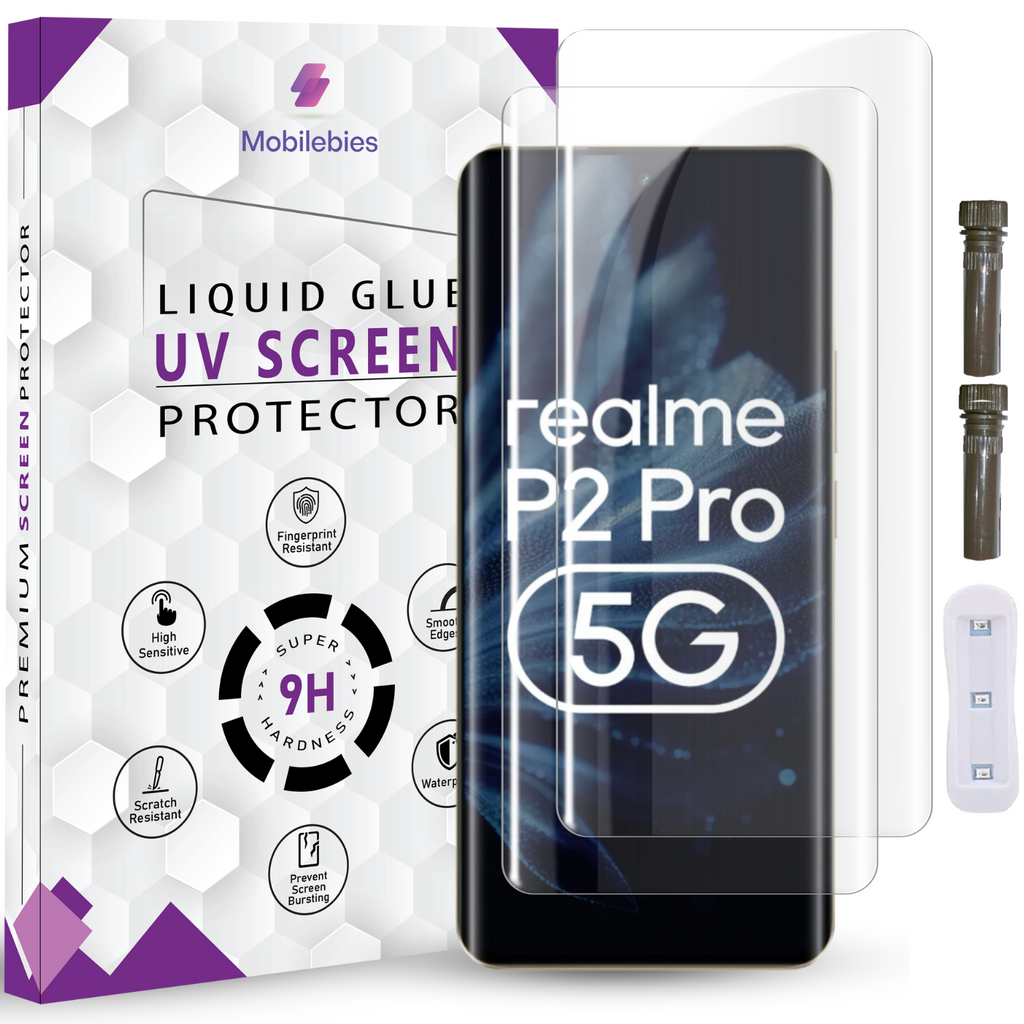 Tempered Glass For Realme P2 Pro Advanced HD+ UV Glass Screen Protector Guard