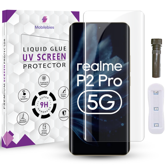 Tempered Glass For Realme P2 Pro Advanced HD+ UV Glass Screen Protector Guard