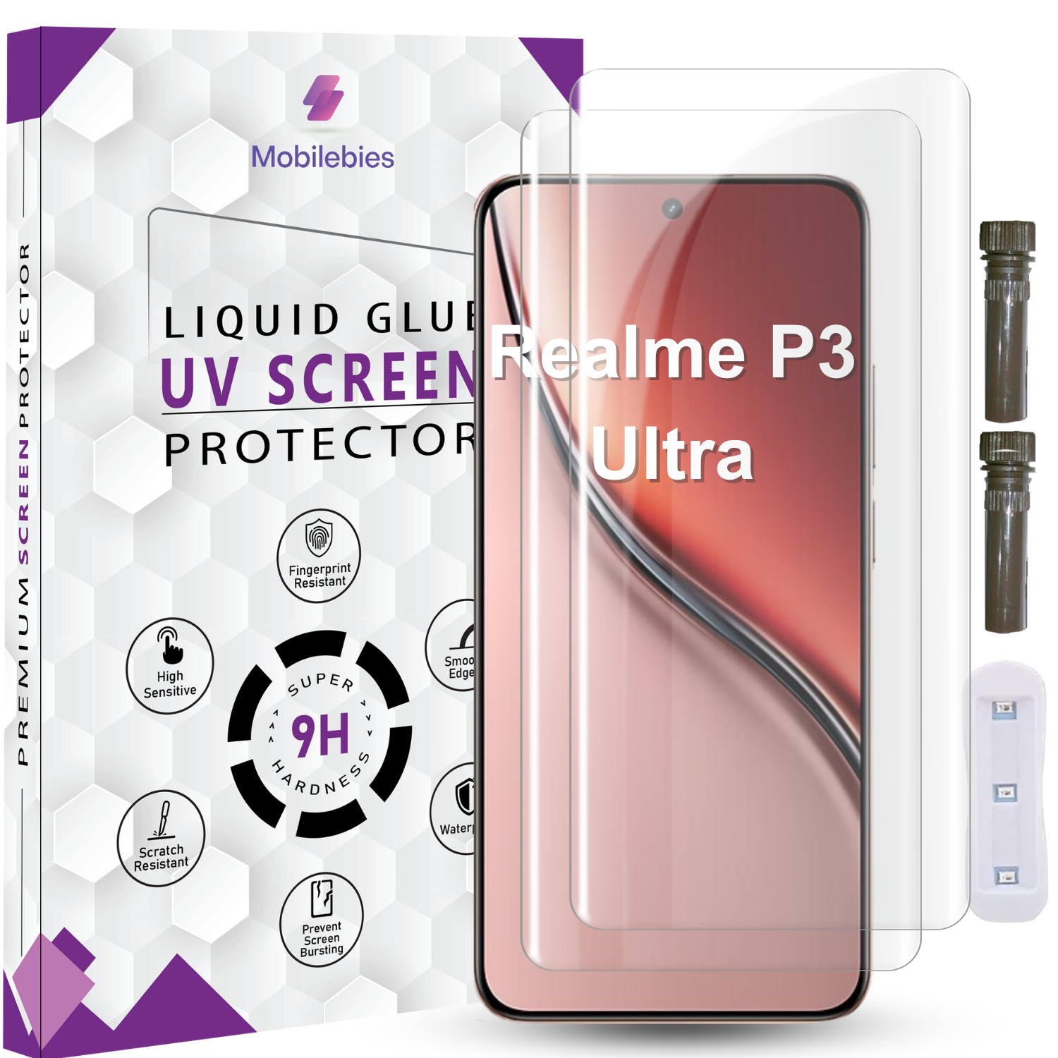 Tempered Glass For Realme P3 Ultra Advanced HD+ UV Glass Screen Protector Guard