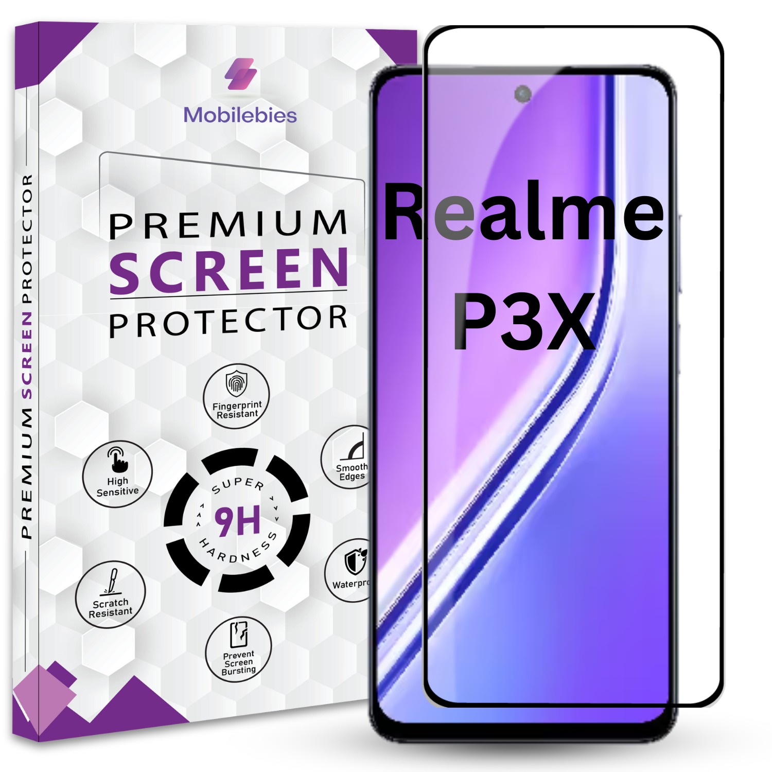 Tempered Glass for Realme P3X Premium Screen Protector Guard Main image