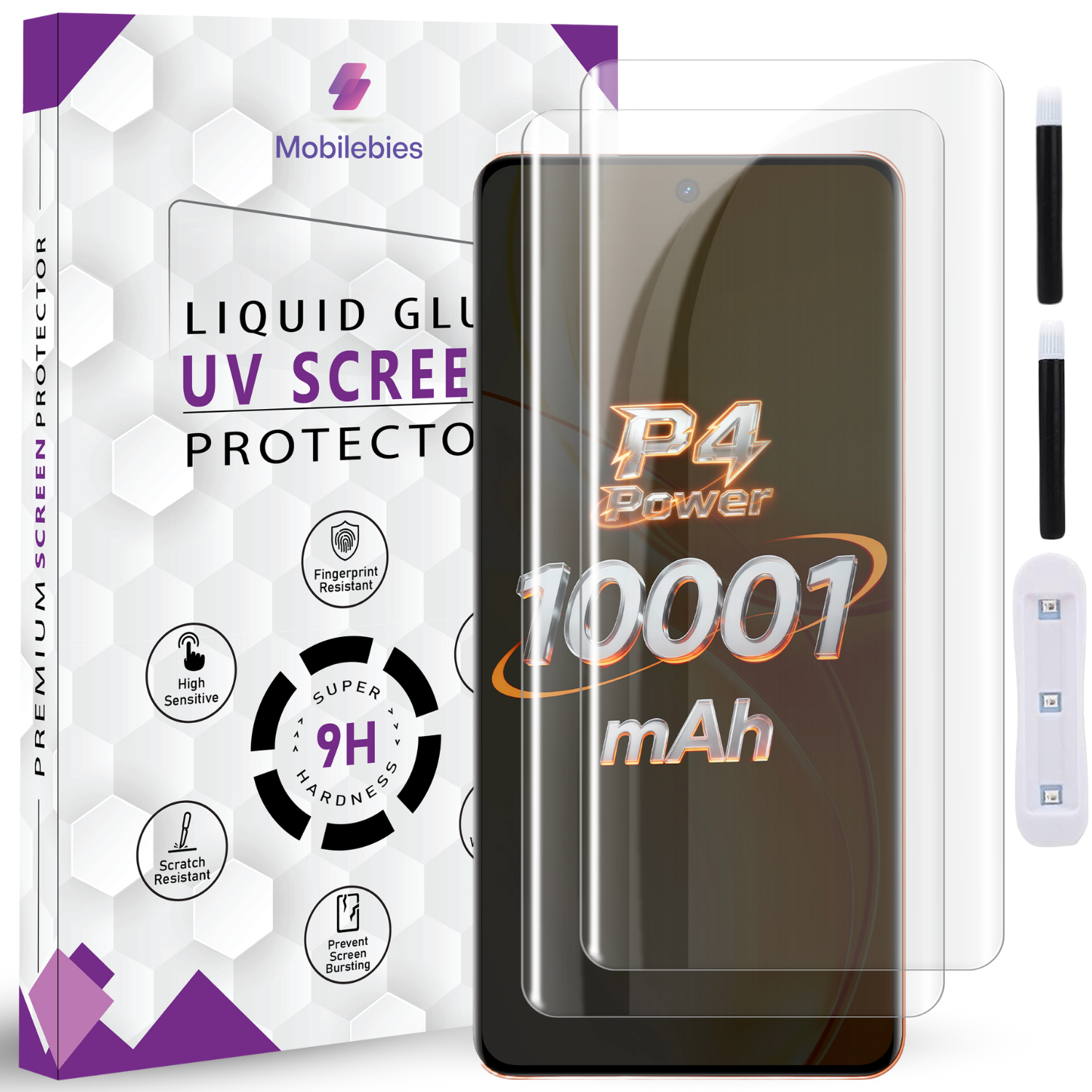 Realme P4 Power Premium HD+ UV Glass Screen Protector Secondary image