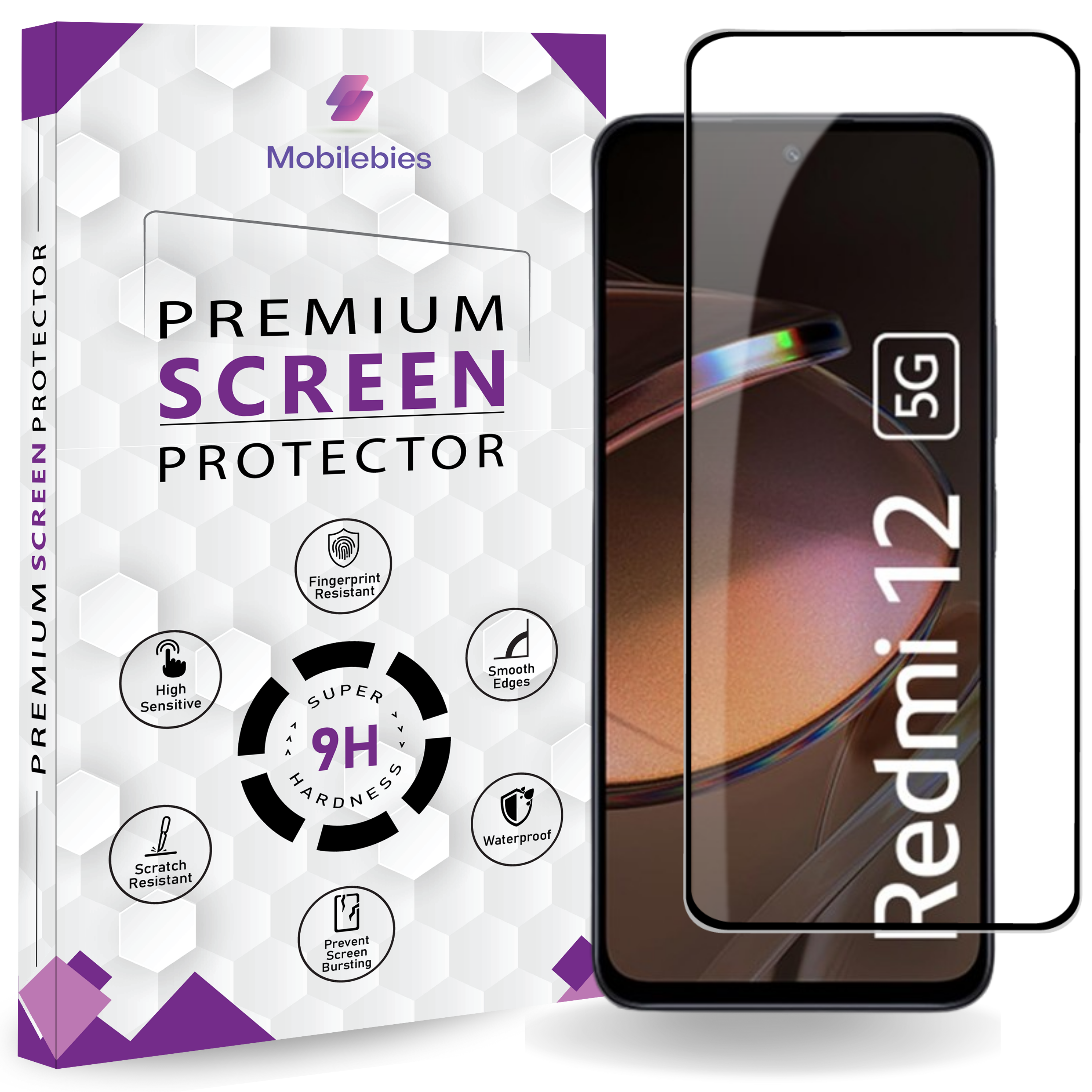 Tempered Glass for Redmi 12 Premium Screen Protector Guard Main image