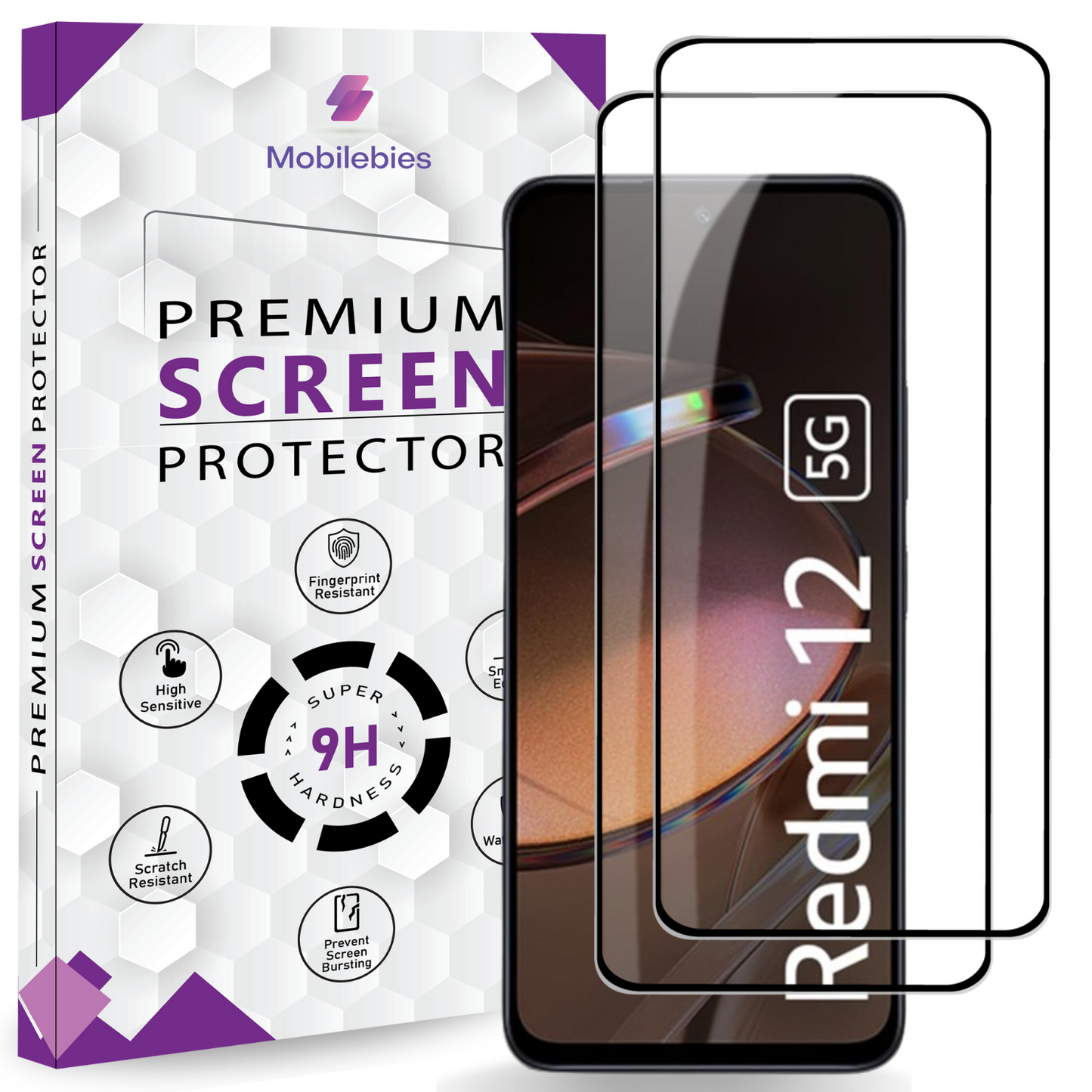 Tempered Glass for Redmi 12 Premium Screen Protector Guard