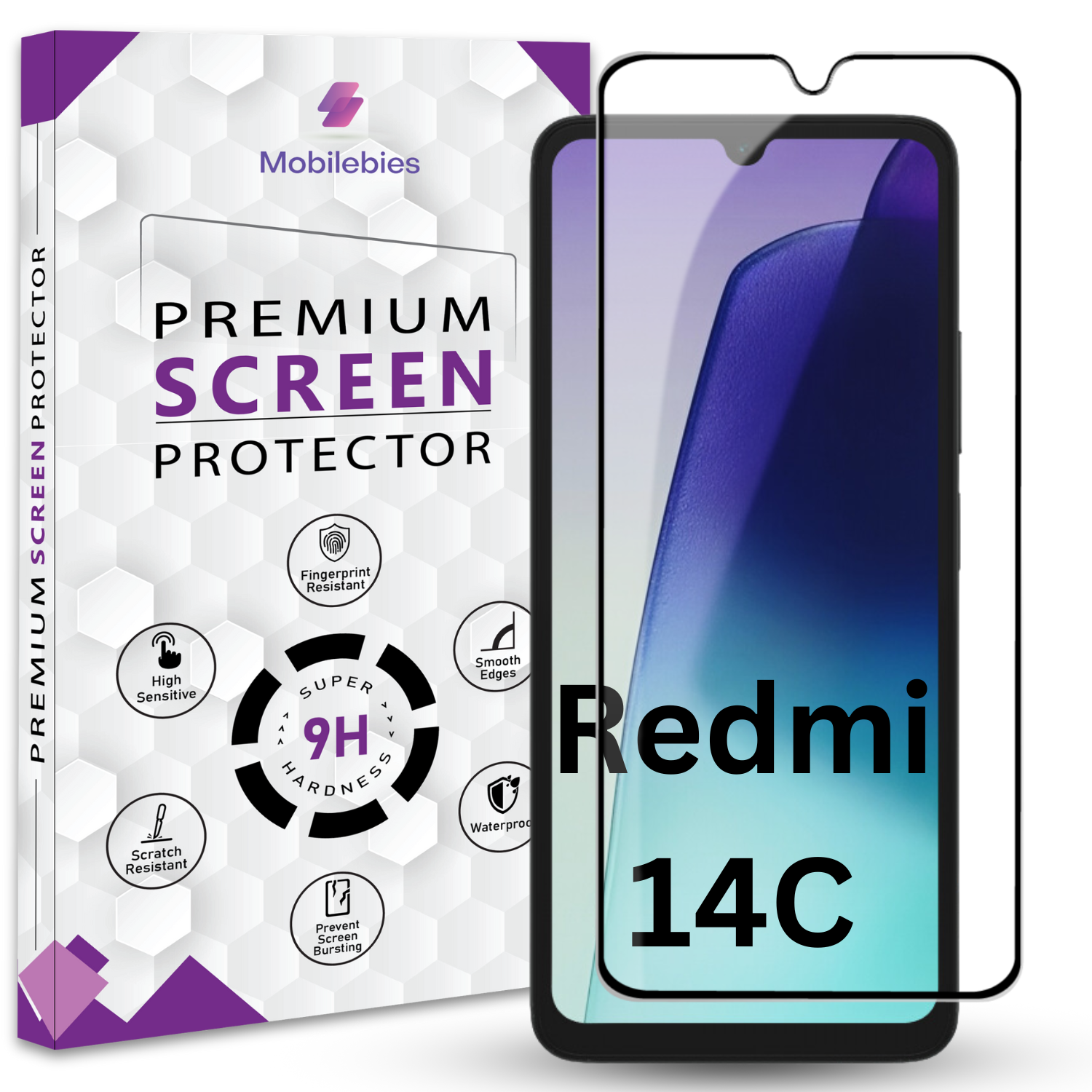Tempered Glass for Redmi 14C Premium Screen Protector Guard Main image