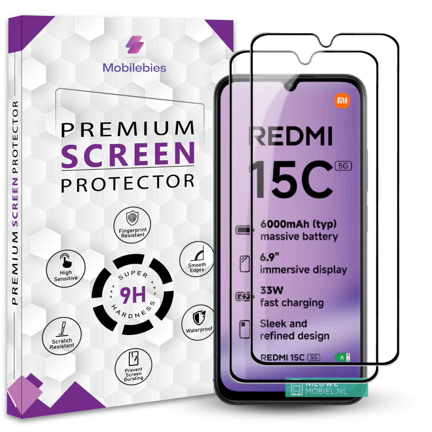 Redmi 15C OG Premium Screen Protector Secondary image