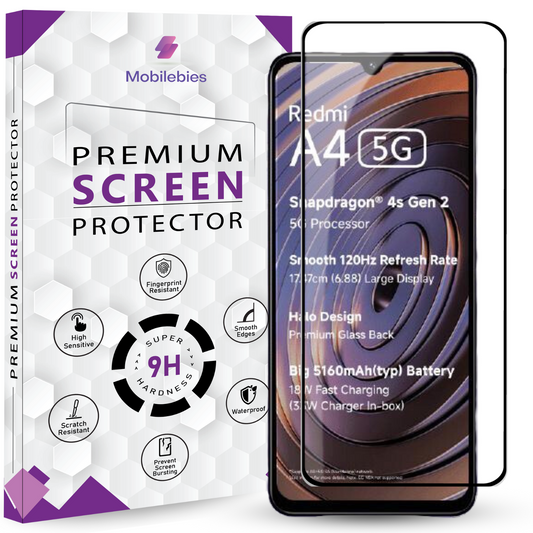Tempered Glass for Redmi A4 Premium Screen Protector Guard