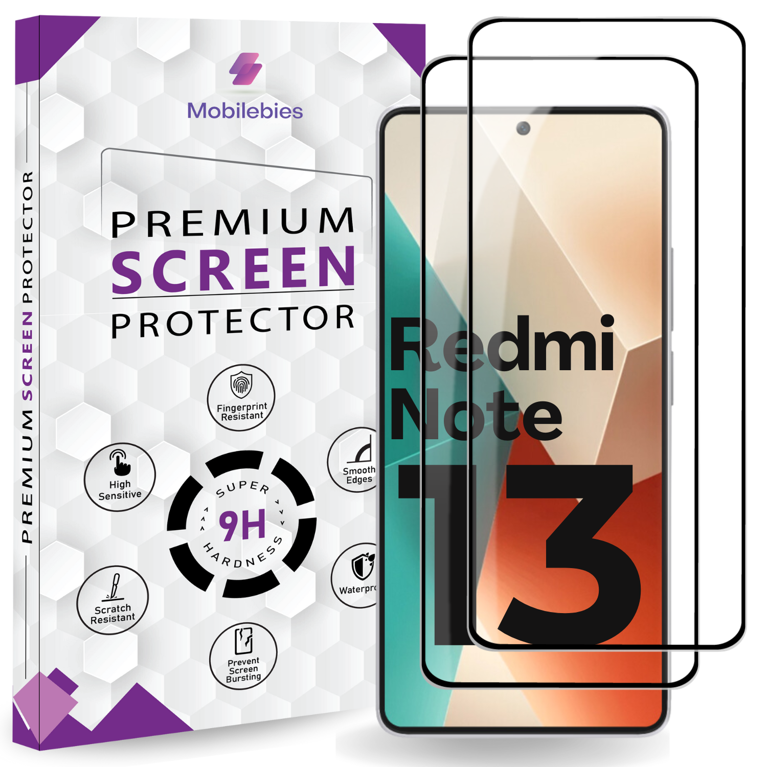 Tempered Glass for Redmi Note 13 Premium Screen Protector Guard Secondary image