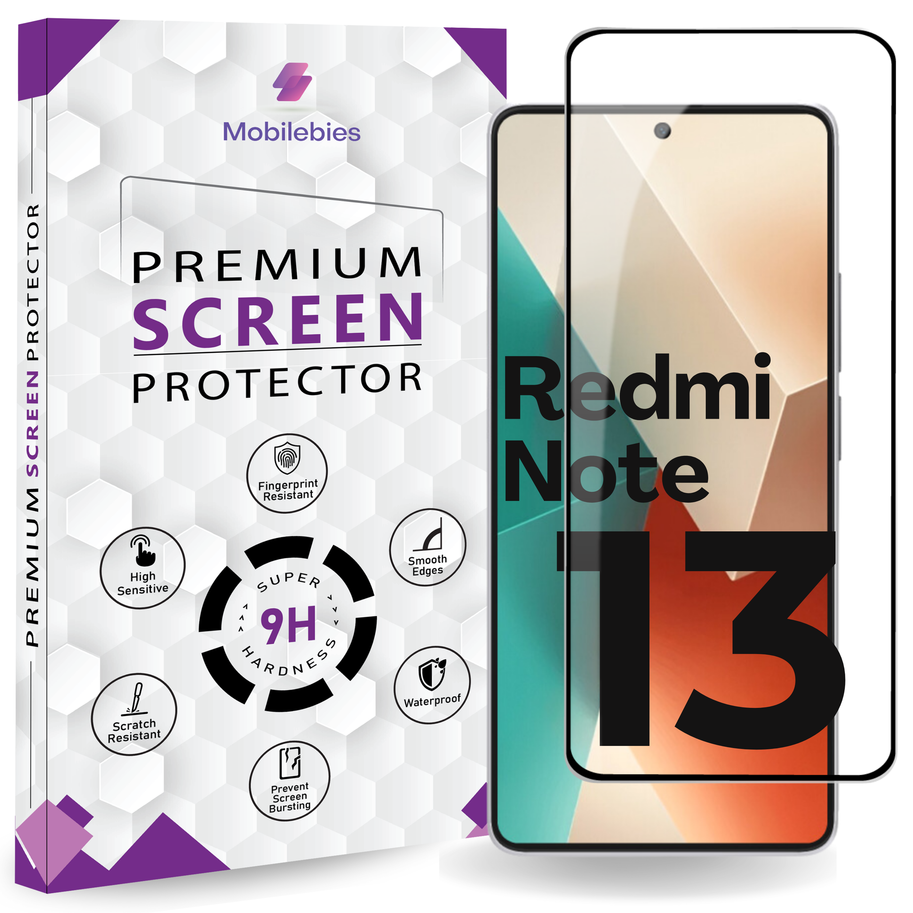Tempered Glass for Redmi Note 13 Premium Screen Protector Guard Main image
