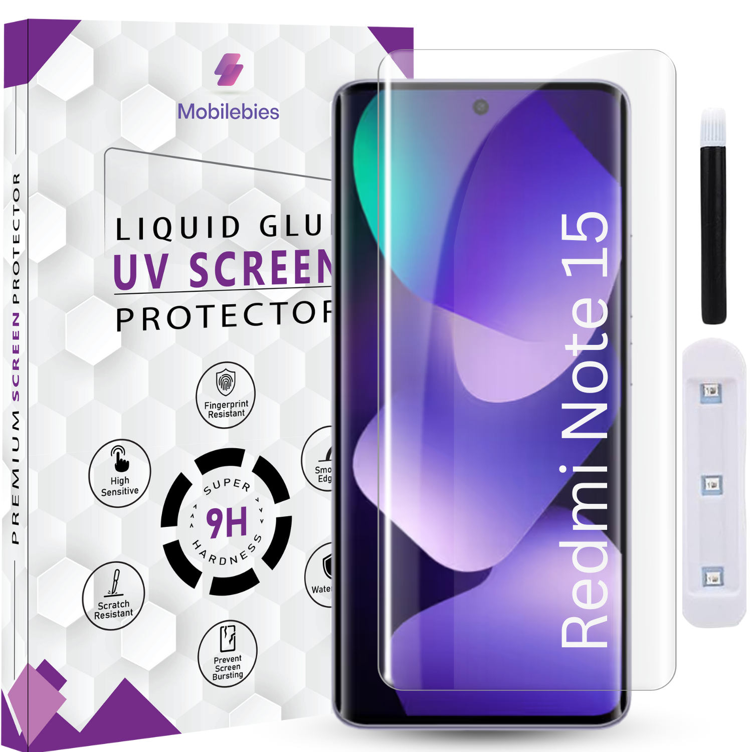 Redmi Note 15 Premium HD+ UV Glass Screen Protector Main image