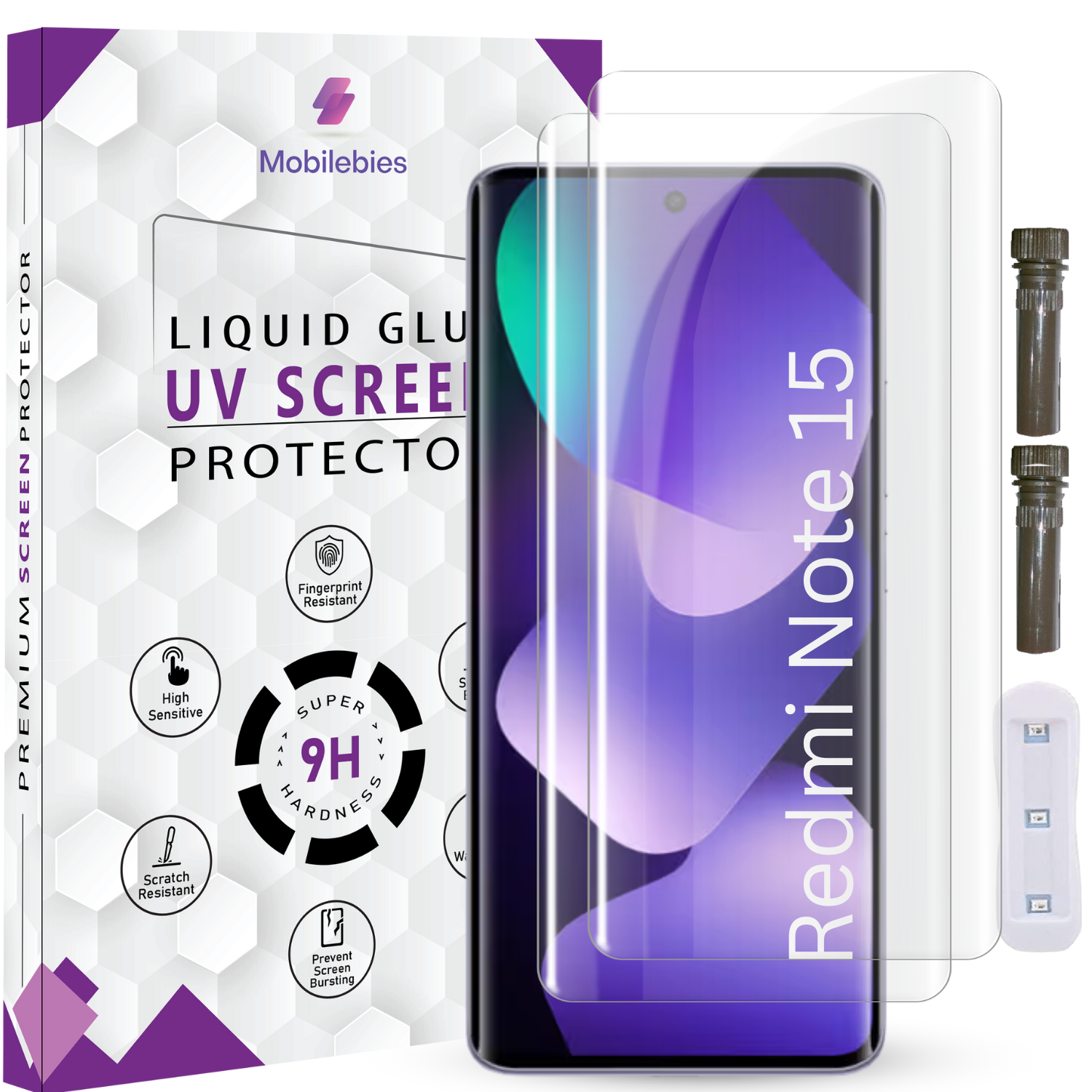 Redmi Note 15 Advanced HD+ UV Glass Screen Protector Secondary image
