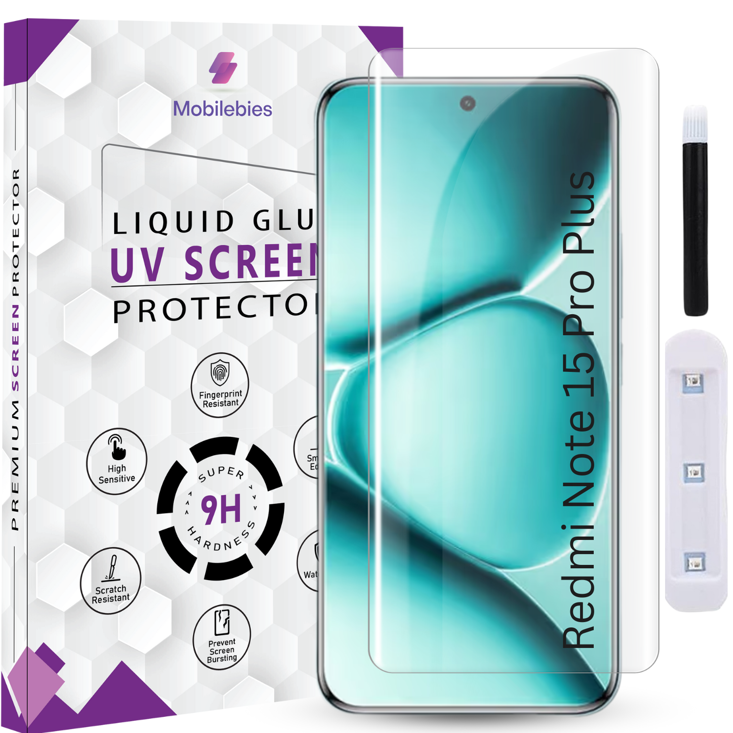 Redmi Note 15 Pro Plus Premium HD+ UV Glass Screen Protector Main image