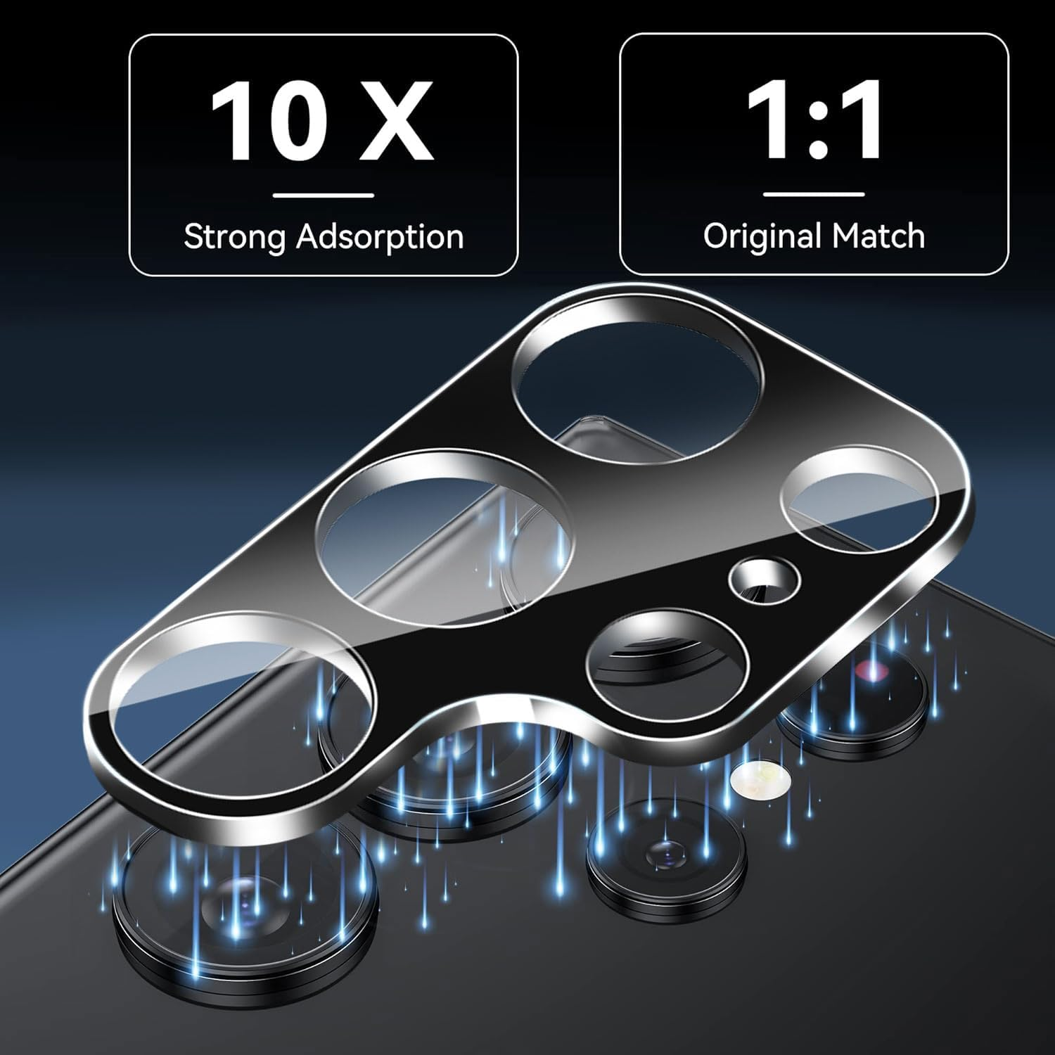 2 Pack Tempered Glass & a Camera protector for Samsung S24 Ultra Premium Screen Protector Guard & Camera Lenns Protecor