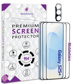 2 Pack Tempered Glass & a Camera protector for Samsung S25 Plus Premium Screen Protector Guard & Camera Lenns Protecor