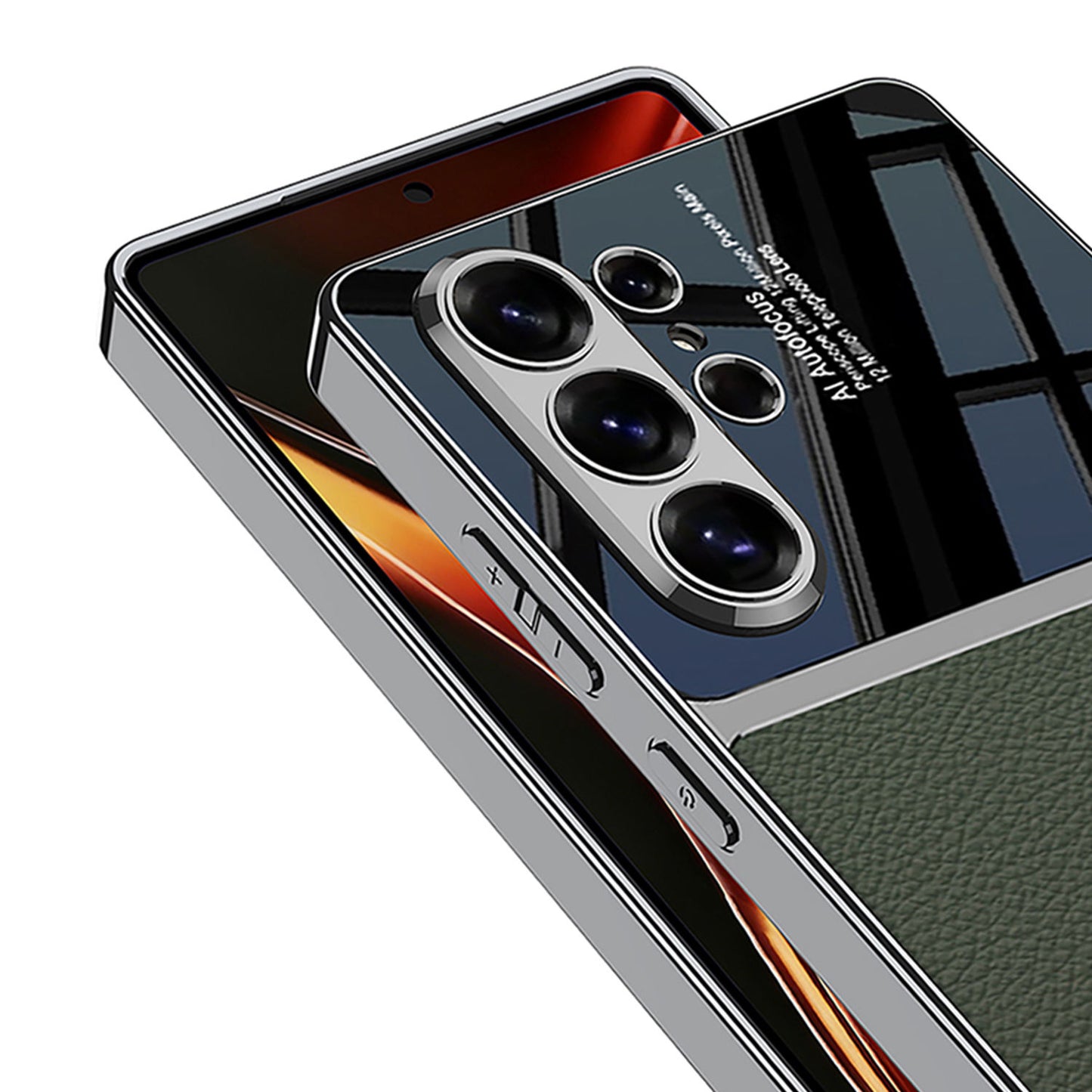 Mobilebies Samsung Galaxy S26 Ultra Half Leather Mobile Back Cover Case