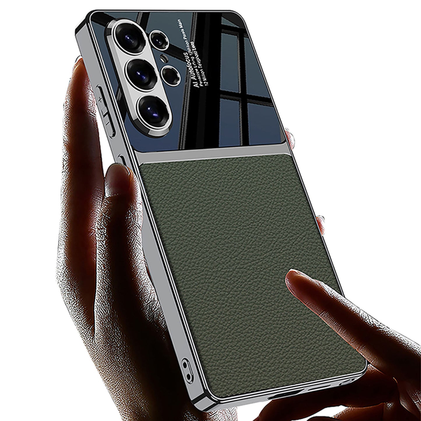 Mobilebies Samsung Galaxy S26 Ultra Half Leather Mobile Back Cover Case