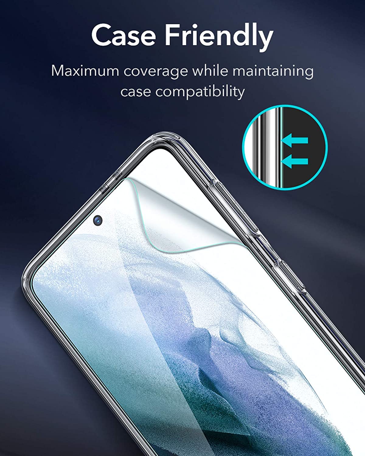 Samsung S21 FE Membrane Screen Protector Secondary image