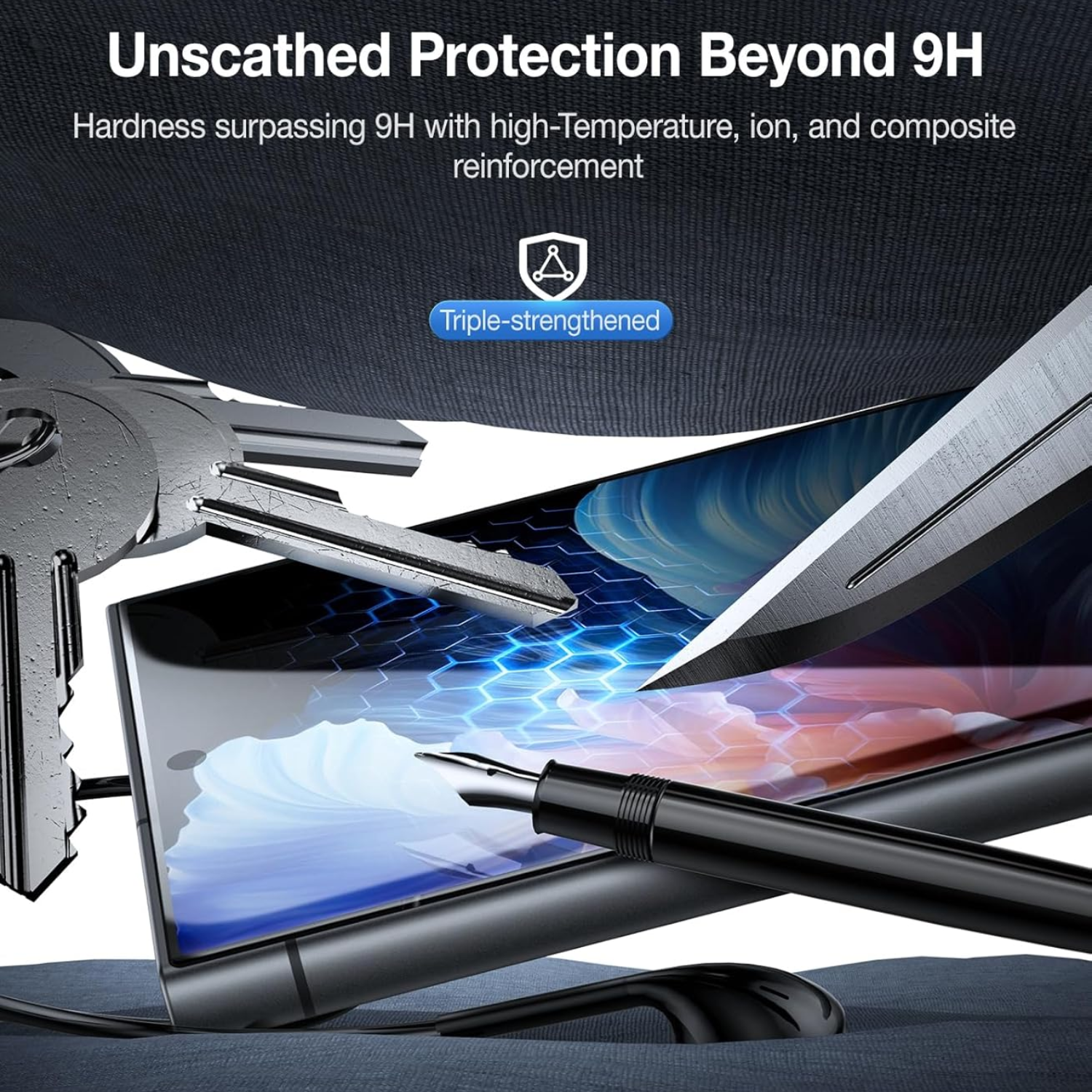 2 Pack Tempered Glass & a Camera protector for Samsung S24 Ultra Premium Screen Protector Guard & Camera Lenns Protecor