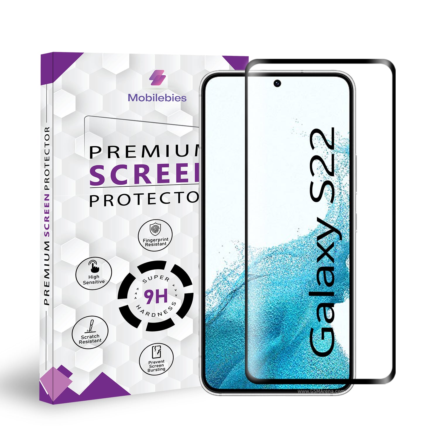 Samsung Galaxy S22 Full Glue Curved Screen Protector Tempered Glass Main image