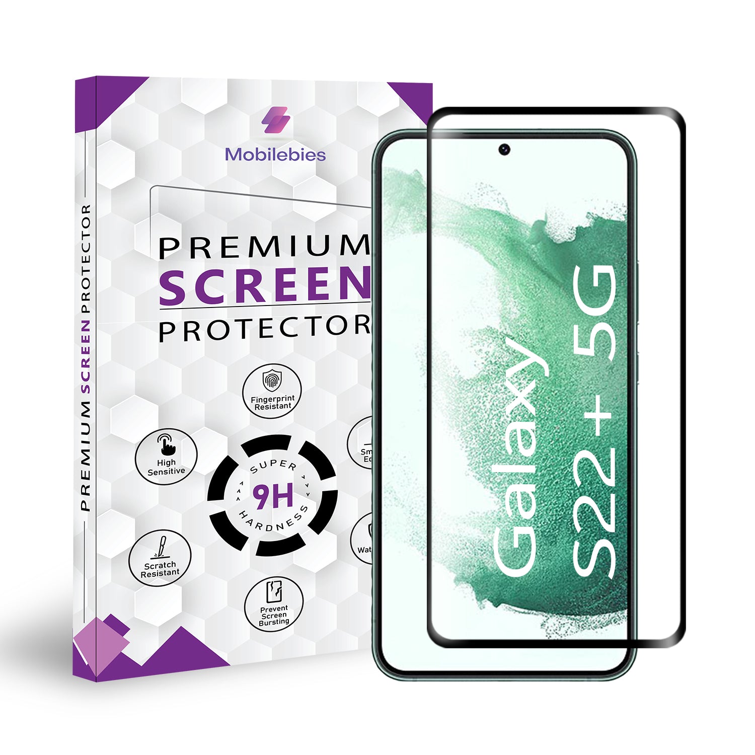 Samsung Galaxy S22 Plus Full Glue Curved Screen Protector Tempered Glass Main image