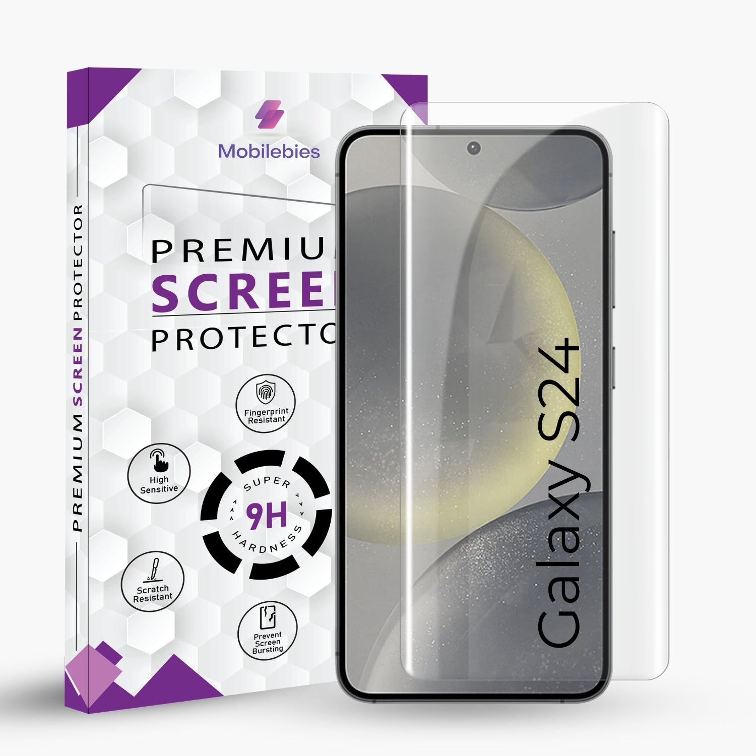 Samsung Galaxy S24 Membrane Curved Screen Protector Tempered Glass