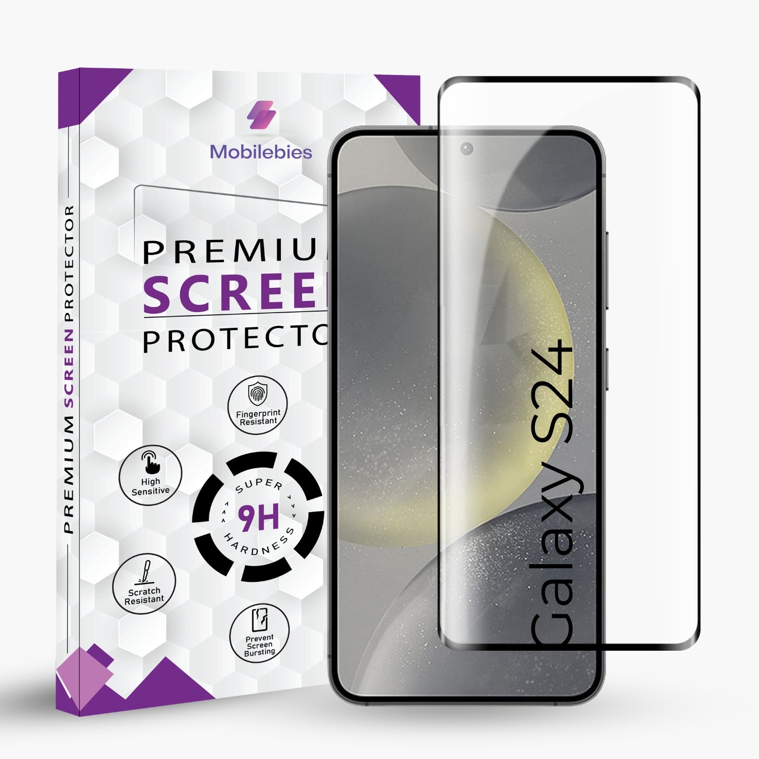 Samsung Galaxy S24 Full Glue Curved Screen Protector Tempered Glass Main image