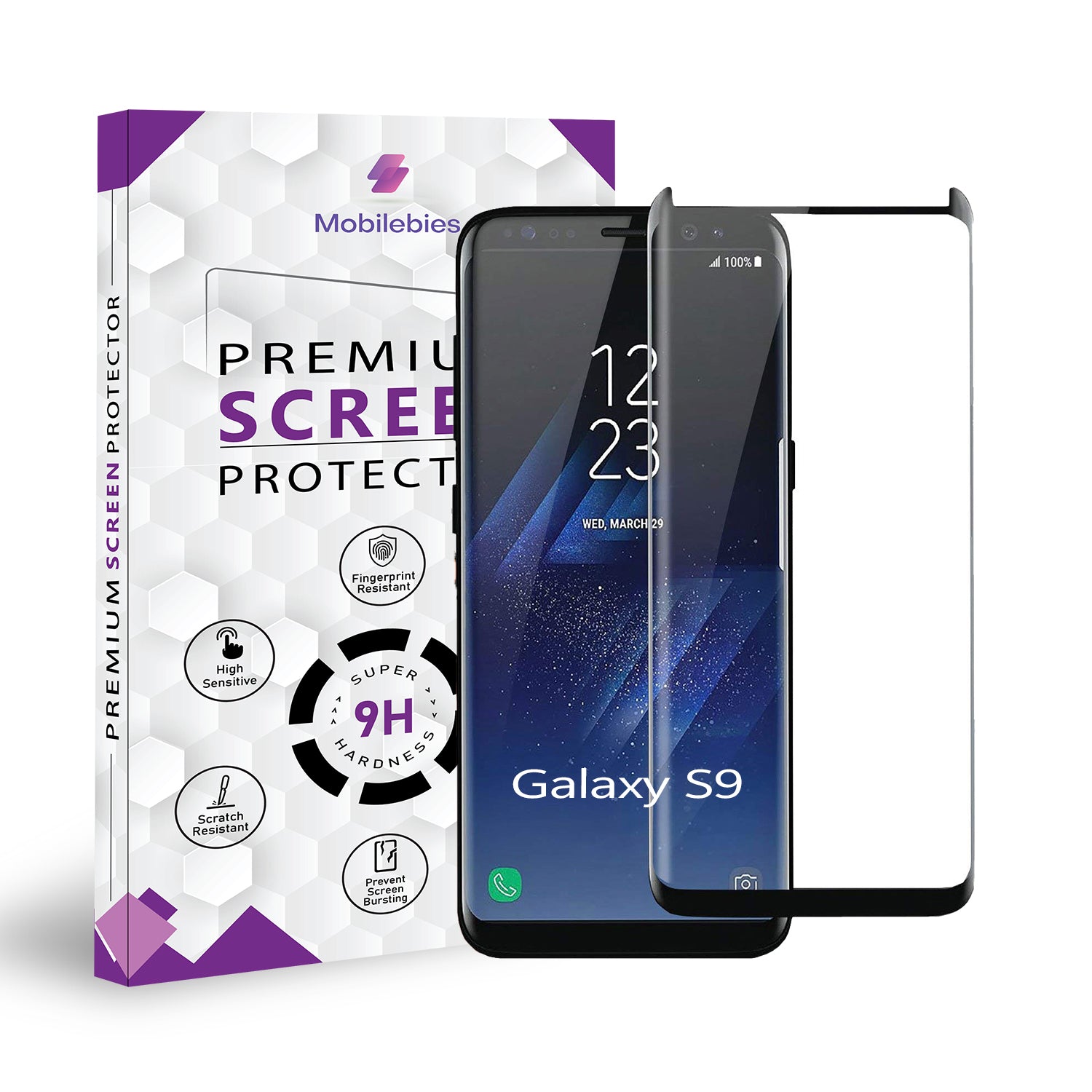 Samsung Galaxy S9 Full Glue Curved Screen Protector Main image