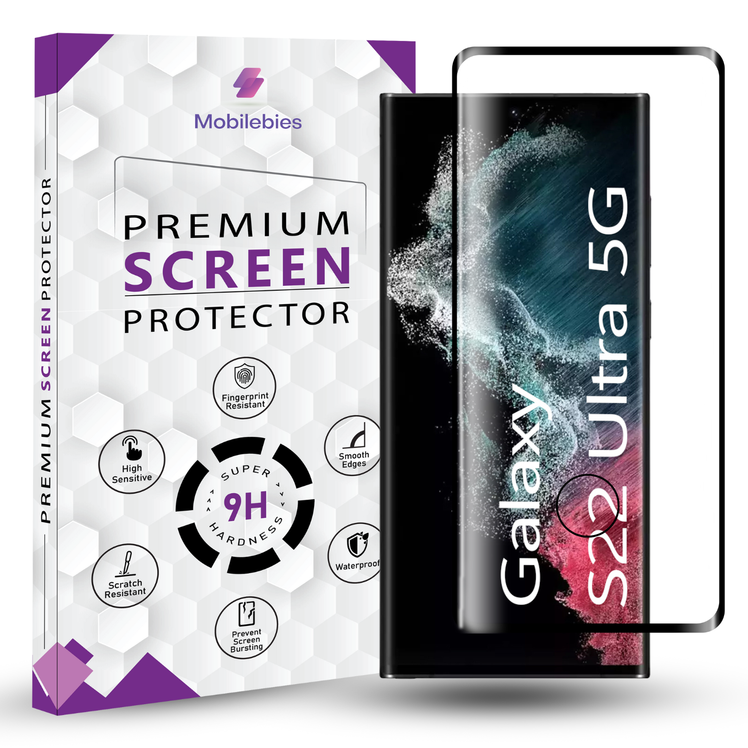 Samsung Galaxy S22 Ultra Full Glue Curved Screen Protector Tempered Glass Main image