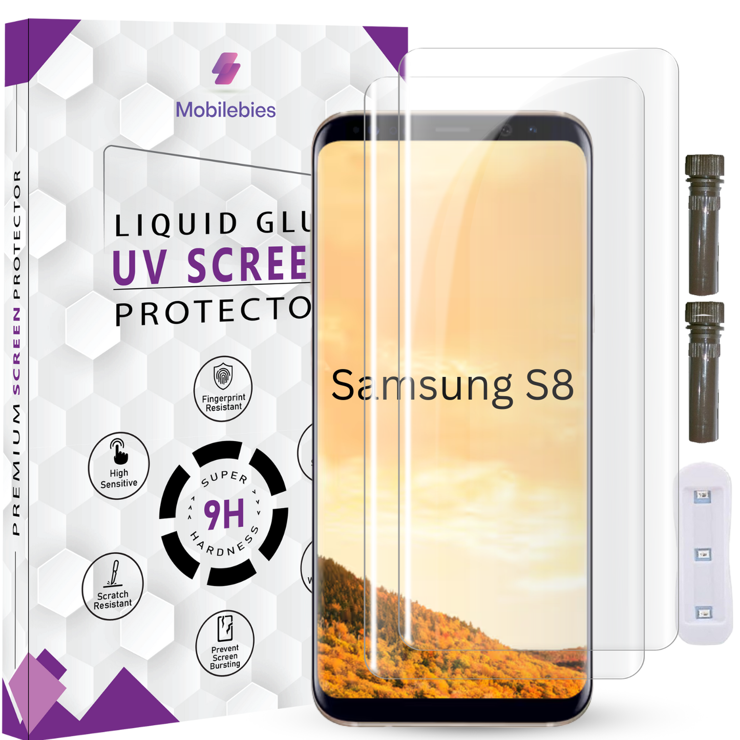 Tempered Glass For Samsung S8 Advanced HD+ UV Glass Screen Protector Guard
