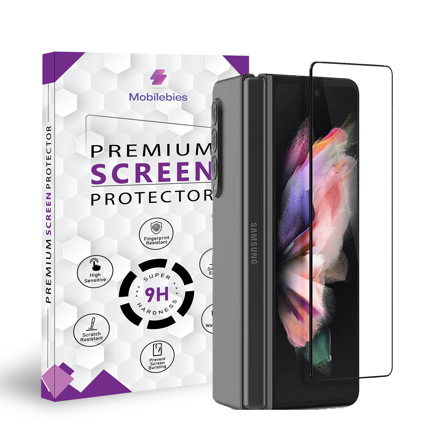Samsung Z Fold 3 Full Glue Screen Protector Tempered Glass Main image