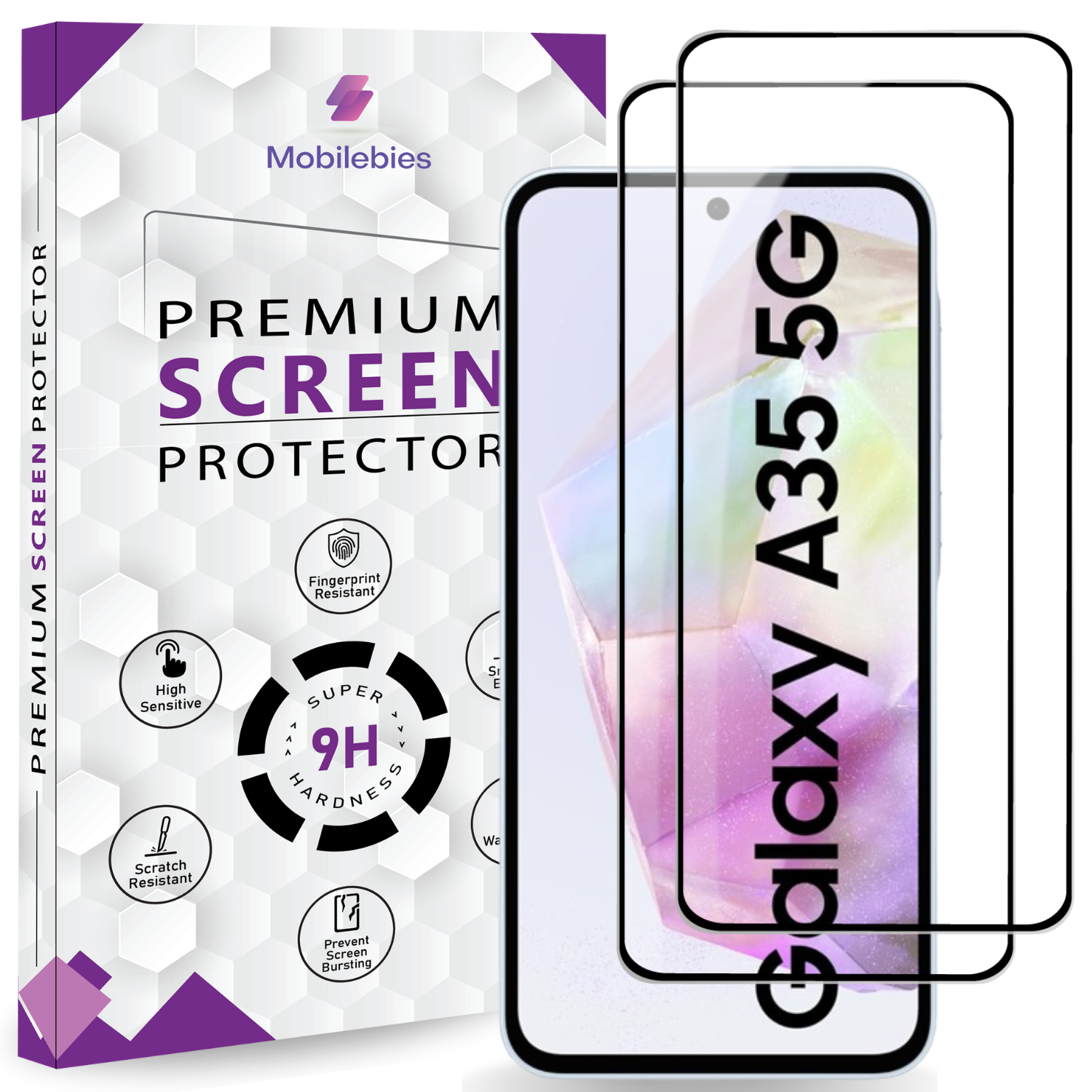 Tempered Glass for Samsung A35 Premium Screen Protector Guard Secondary image