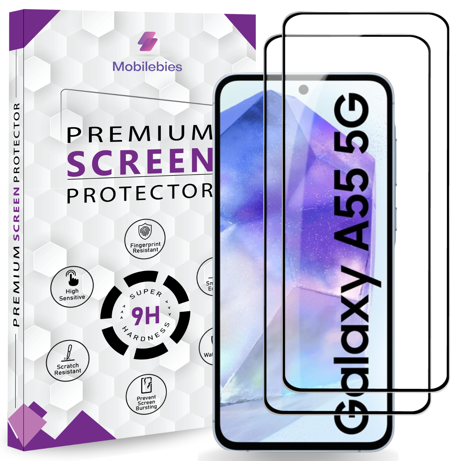 Tempered Glass for Samsung A55 Premium Screen Protector Guard Secondary image