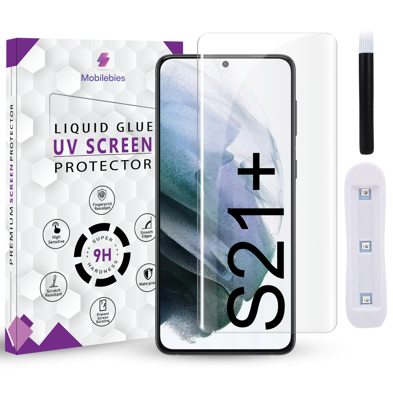 Tempered Glass For Samsung Galaxy S21 Plus Premium HD+ UV Glass Screen Protector Guard Main image