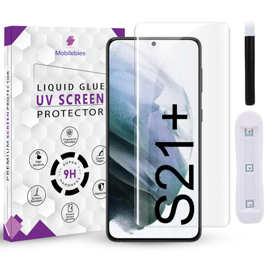 Tempered Glass For Samsung Galaxy S21 Plus Premium HD+ UV Glass Screen Protector Guard