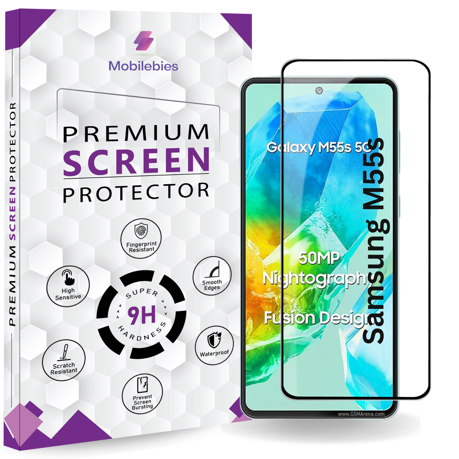 Tempered Glass for Samsung M55s Premium Screen Protector Guard Main image