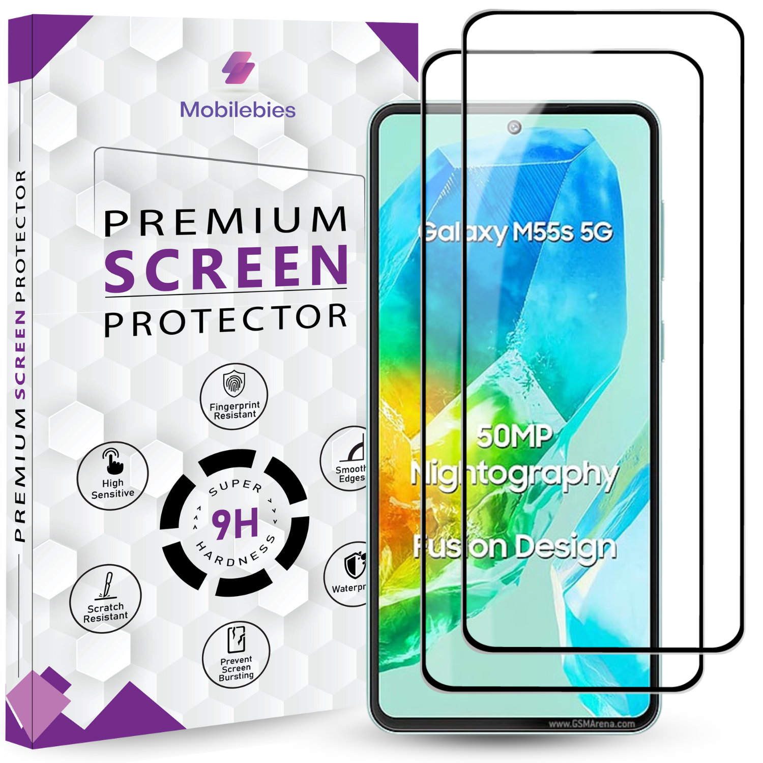 Tempered Glass for Samsung M55s Premium Screen Protector Guard Secondary image