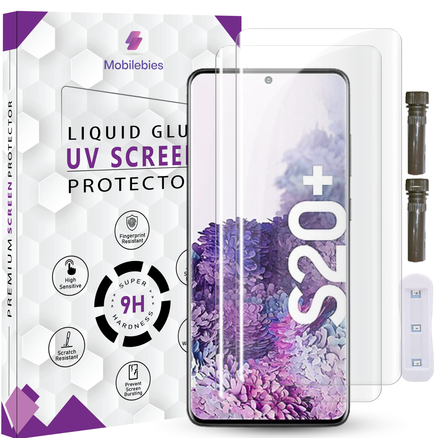 Tempered Glass For Samsung S20 Plus Advanced HD+ UV Glass Screen Protector Guard Secondary image