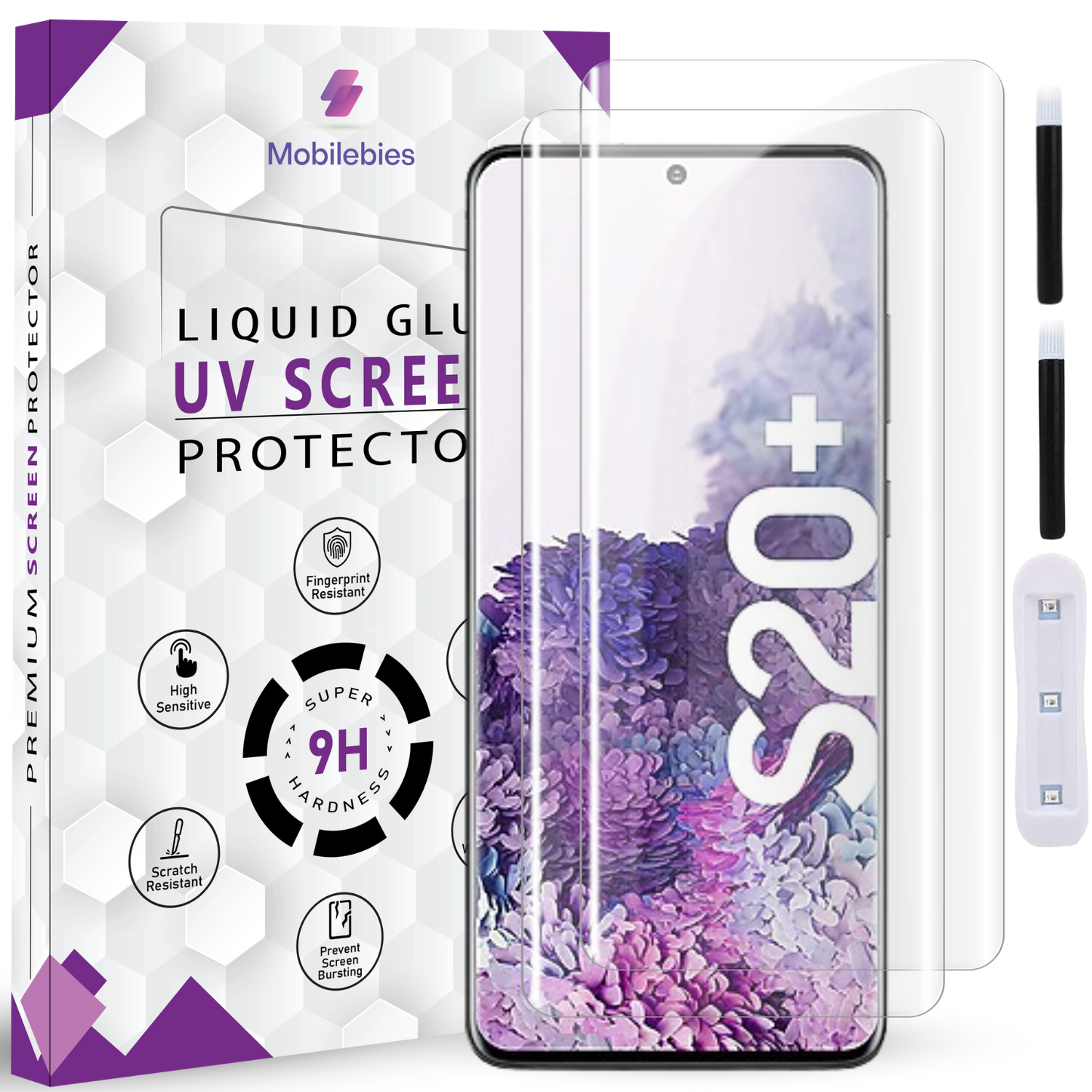 Tempered Glass For Samsung S20 Plus Premium HD+ UV Glass Screen Protector Guard Secondary image