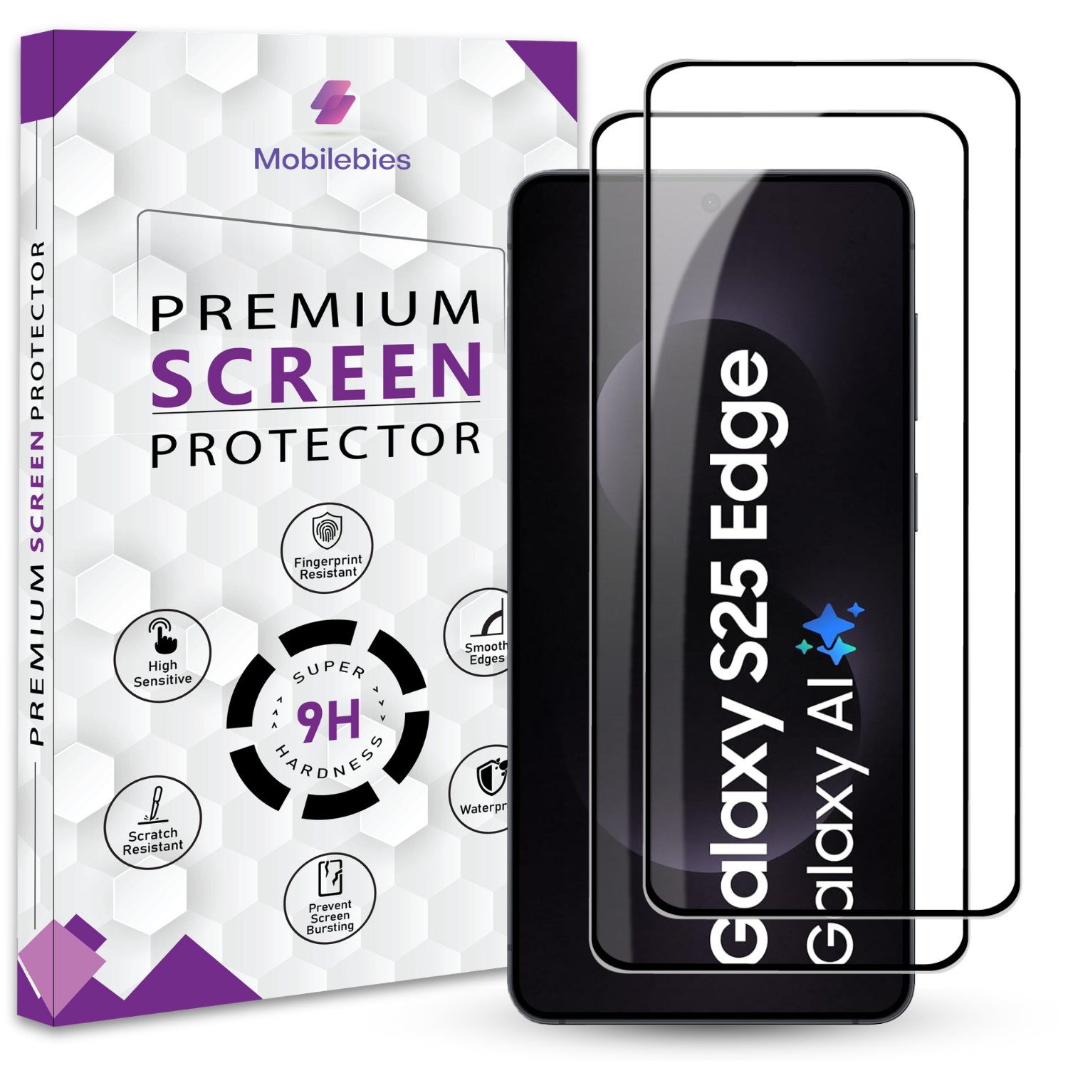 Tempered Glass for Samsung Galaxy S25 Edge Premium Screen Protector Guard