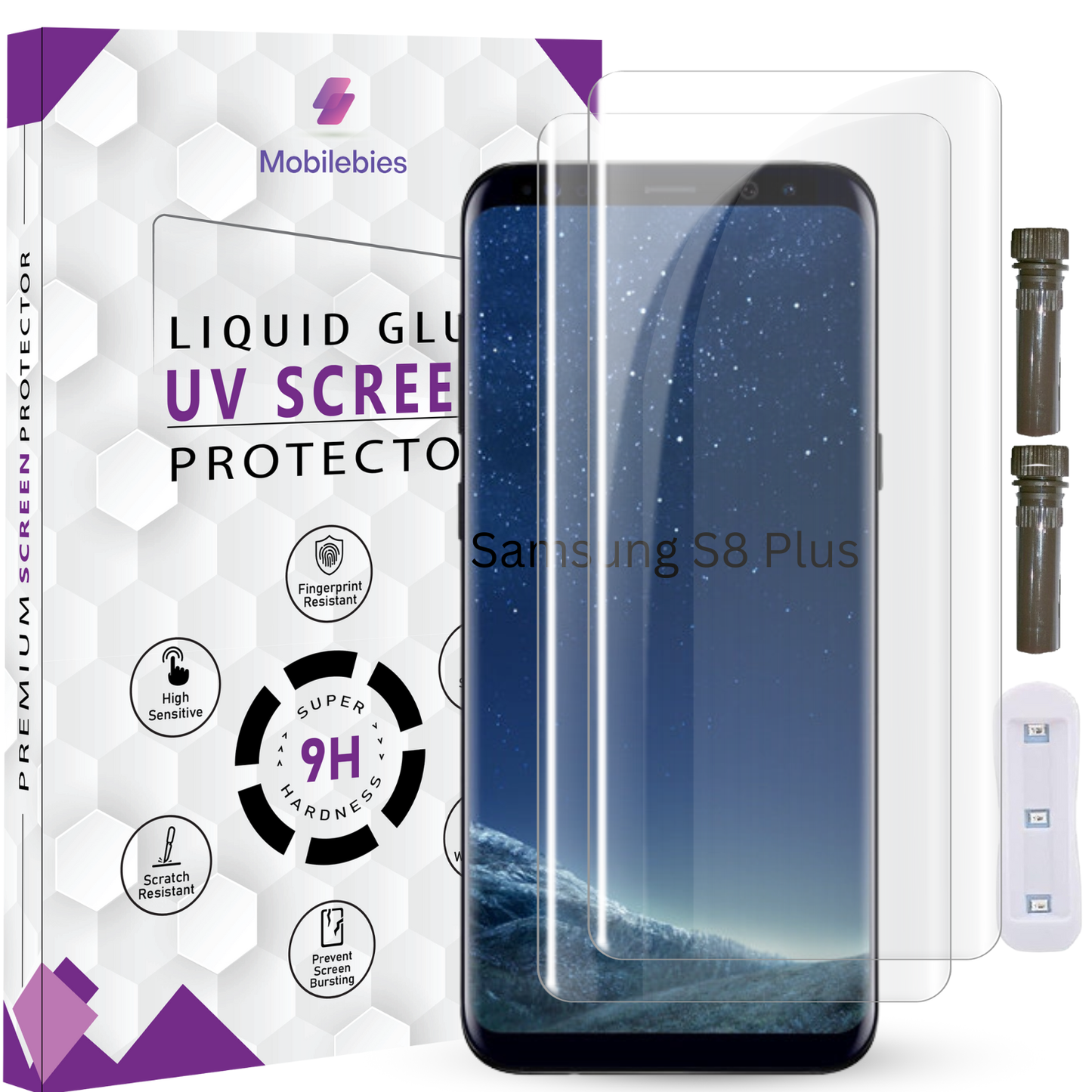 Tempered Glass For Samsung S8 Plus Advanced HD+ UV Glass Screen Protector Guard