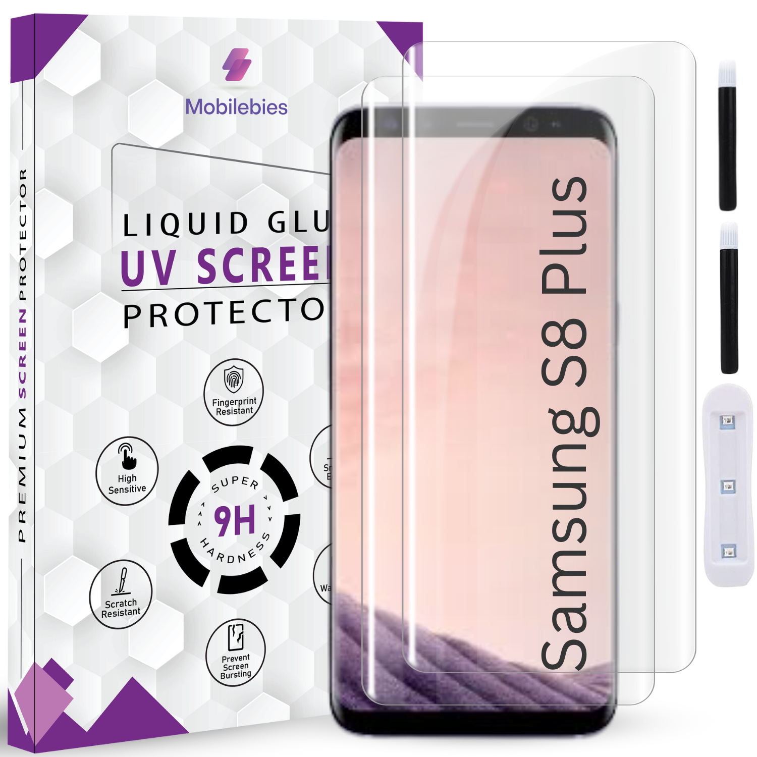 Tempered Glass For Samsung S8 Plus Premium HD+ UV Glass Screen Protector Guard Secondary image