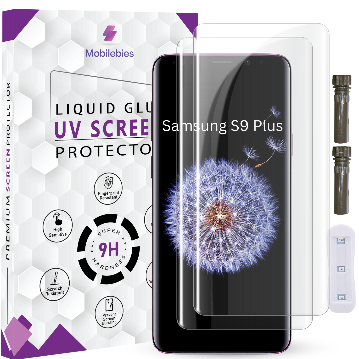 Tempered Glass For Samsung S9 Plus Advanced HD+ UV Glass Screen Protector Guard Secondary image