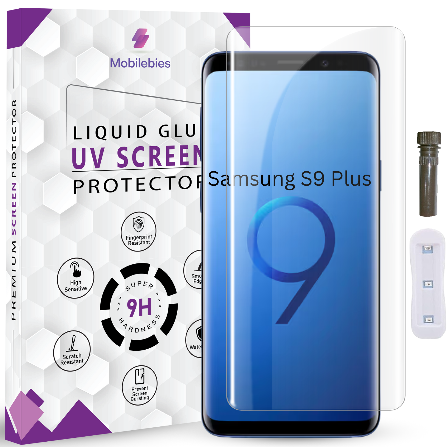 Tempered Glass For Samsung S9 Plus Advanced HD+ UV Glass Screen Protector Guard Main image