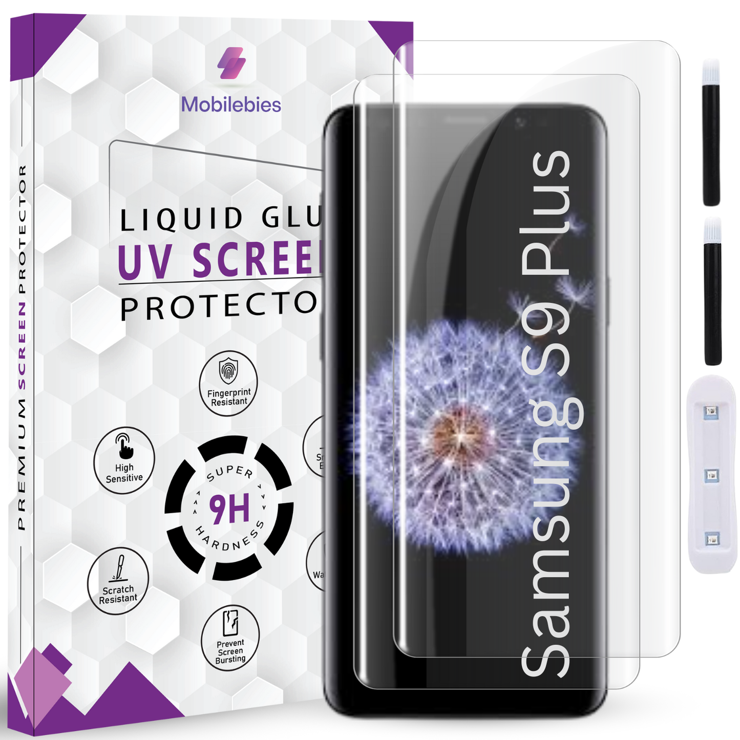 Tempered Glass For Samsung S9 Plus Premium HD+ UV Glass Screen Protector Guard