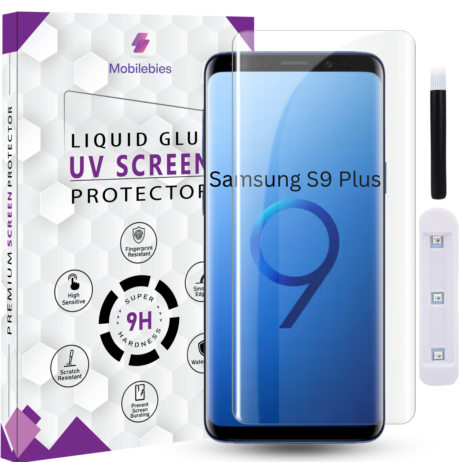 Tempered Glass For Samsung S9 Plus Premium HD+ UV Glass Screen Protector Guard Main image