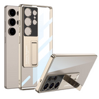 Samsung Galaxy S25 Ultra Transparent Chrome Stand Case