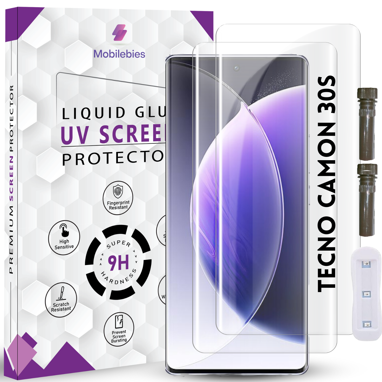 Tecno Camon 30s Advanced HD+ UV Glass Screen Protector Secondary image