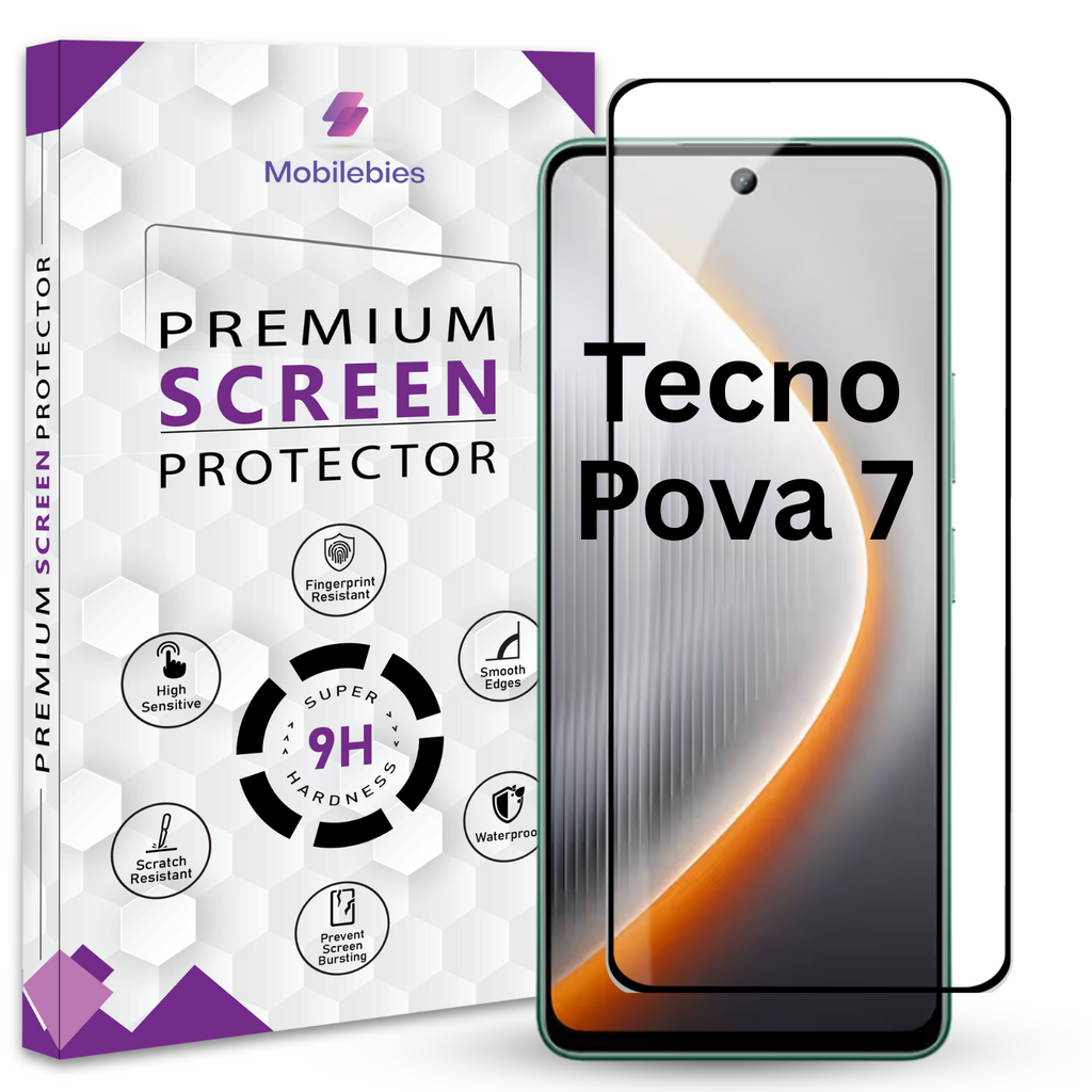 Tempered Glass for Tecno Pova 7 Premium Screen Protector Guard