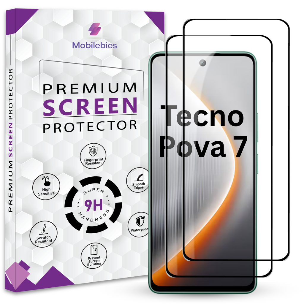 Tempered Glass for Tecno Pova 7 Premium Screen Protector Guard