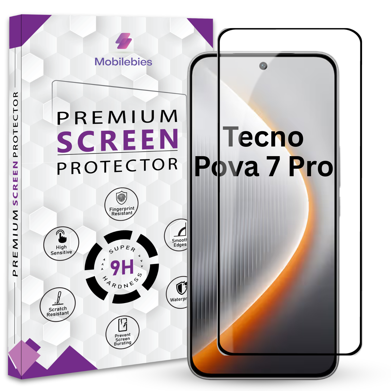 Tempered Glass for Tecno Pova 7 Pro Premium Screen Protector Guard Main image